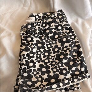 Full Tilt Black and White Floral Skirt